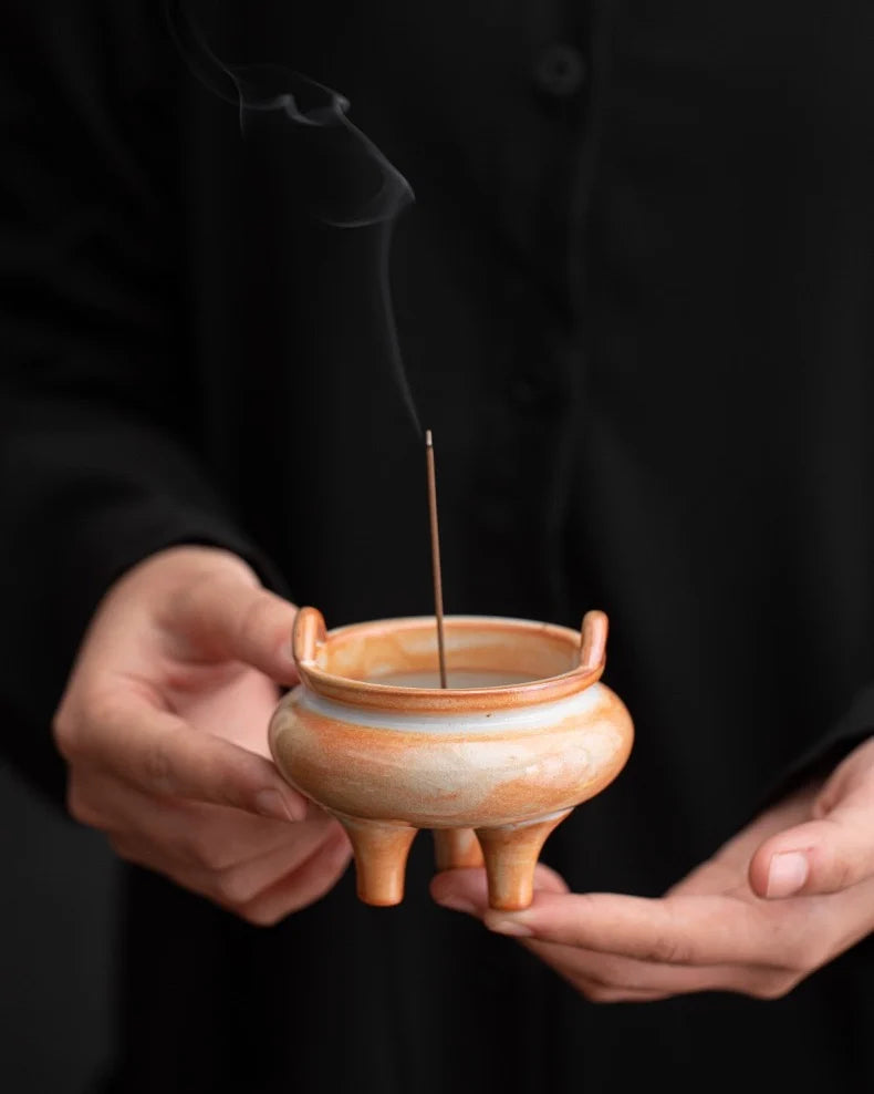 Fengshui Tripod Incense Burner · Kiln-Fired Gradient
