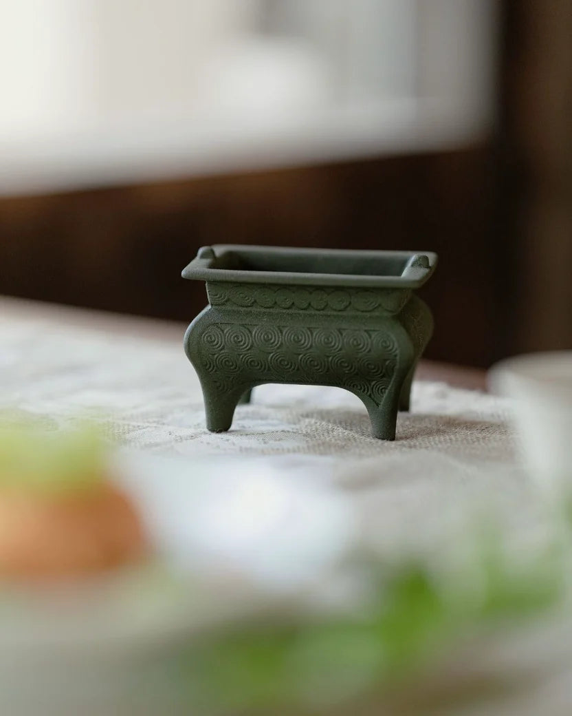 Imperial Square Ding Incense Holder · Ceramic