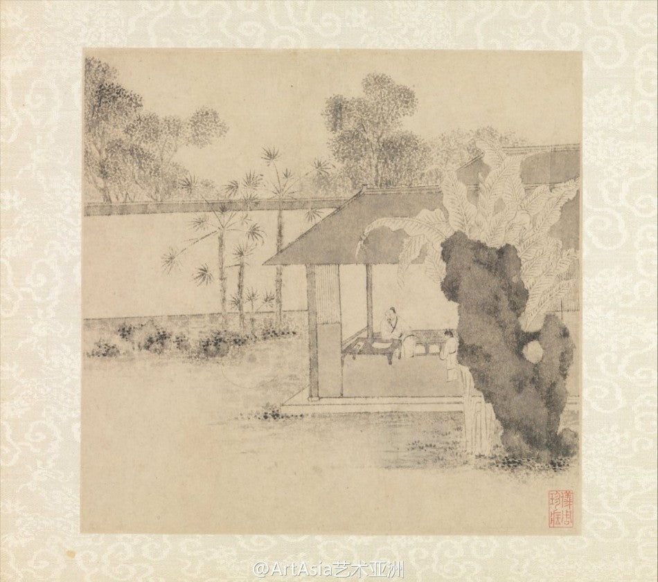 Wen Zhengming's painting of Humble Administrator’s Garden, featuring classic Chinese landscape elements. A masterpiece of Ming dynasty ink wash art, symbolizing harmony with nature and traditional aesthetics.