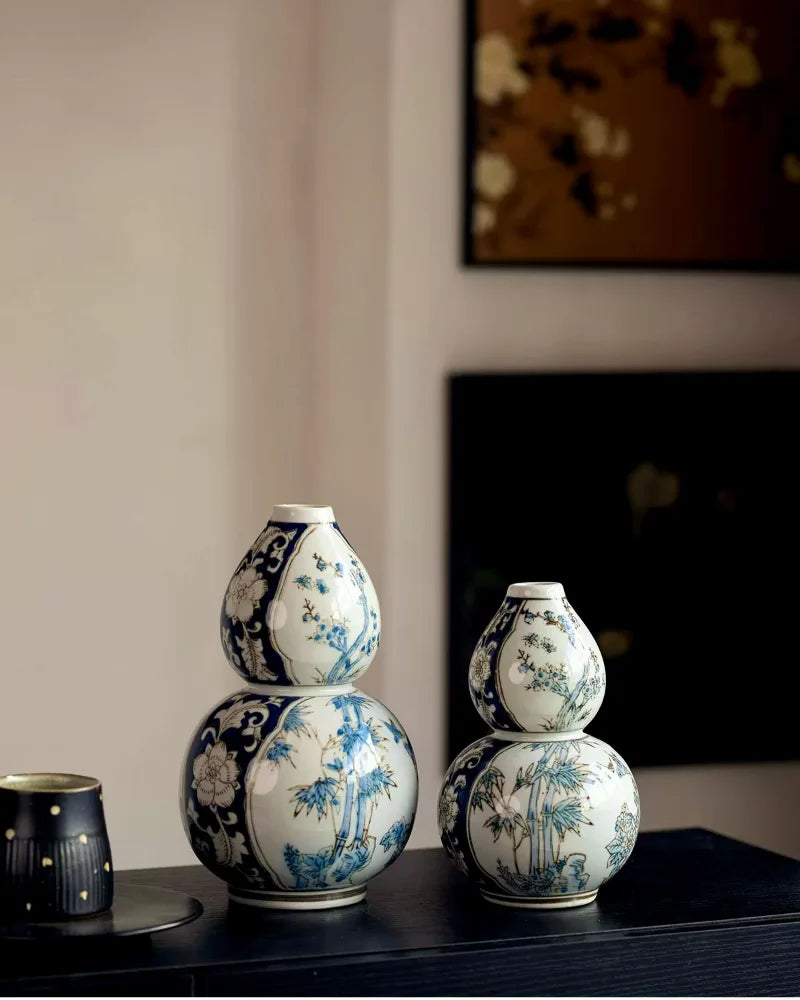 Porcelain Gourd Vase · New Chinese Oriental Decor