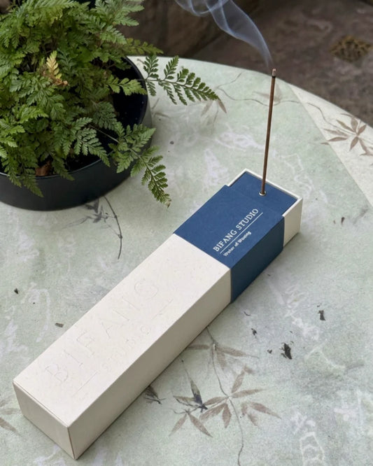 Water Element Chinese Feng Shui incense for North direction scentscaping with natural greenery