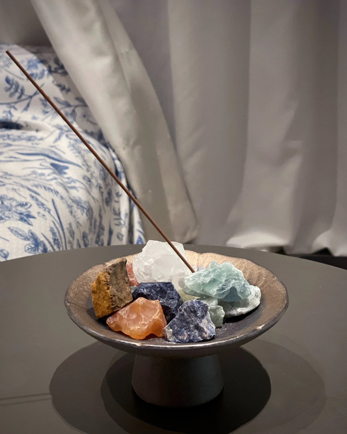 Five Elements energy stones arranged to enhance feng shui energy balance, support meditation, and elevate home decor aesthetics.