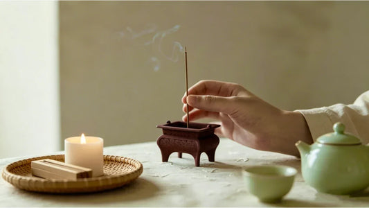 The Chinese Ceramic Incense Holder for a Desk or Tea Table