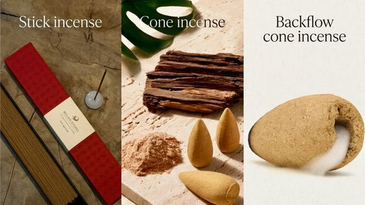 Chinese incense sticks and backflow incense cone in a modern home, handmade Chinese incense