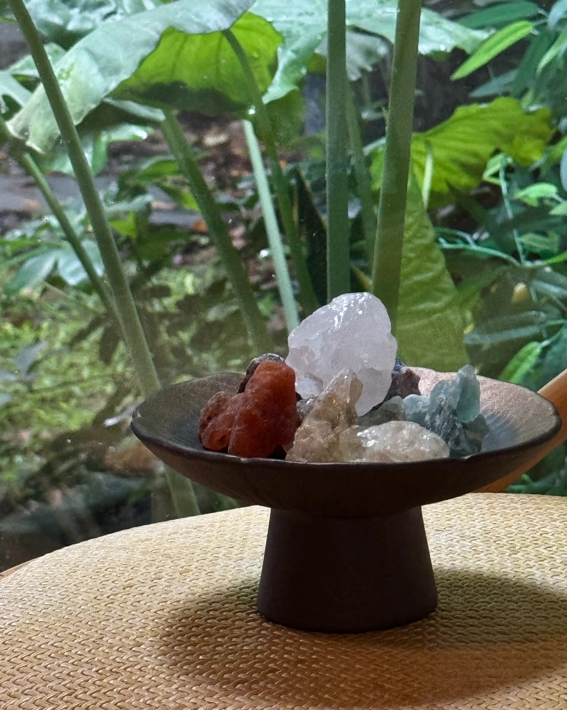 Set of Five Elements energy stones showcasing feng shui energy alignment, supporting emotional healing and mindful meditation.