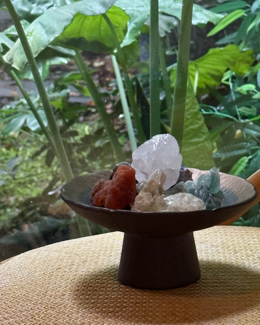 Set of Five Elements energy stones showcasing feng shui energy alignment, supporting emotional healing and mindful meditation.