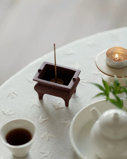 Imperial Square Ding Incense Holder · Ceramic