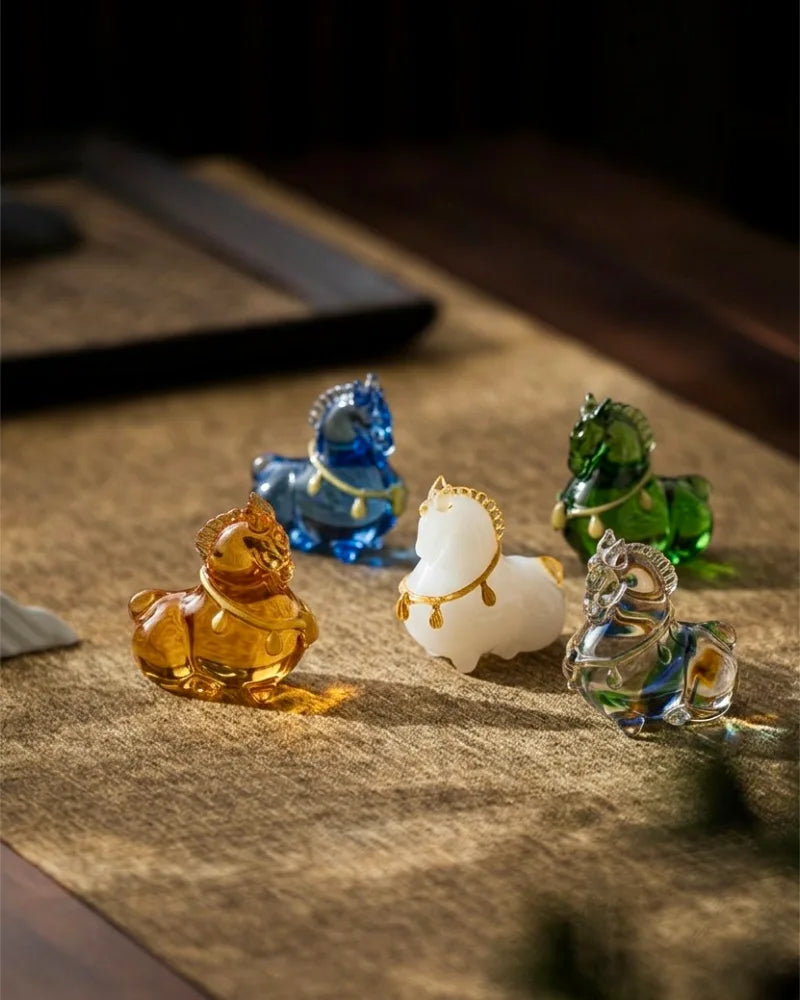 Lucky Horse · Glazed Glass Figurine Collection