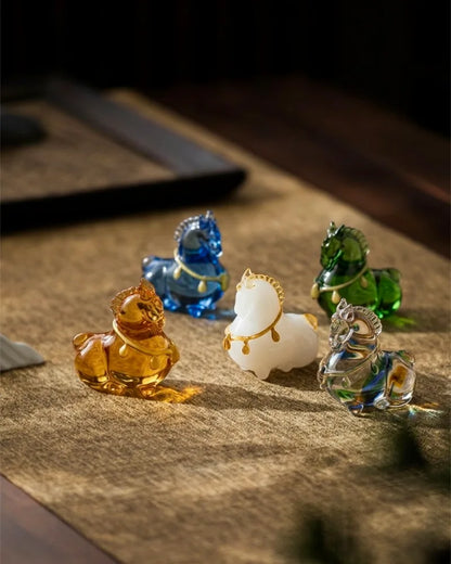 Lucky Horse · Glazed Glass Figurine Collection