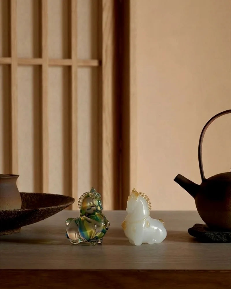 Lucky Horse · Glazed Glass Figurine Collection