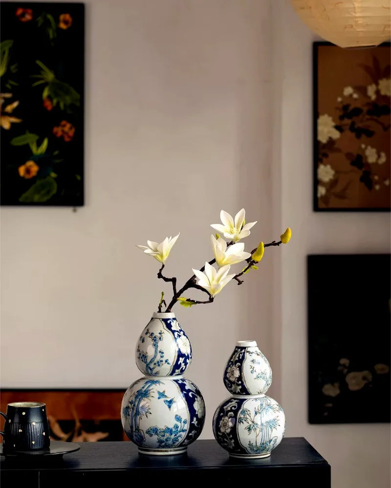 Porcelain Gourd Vase · New Chinese Oriental Decor
