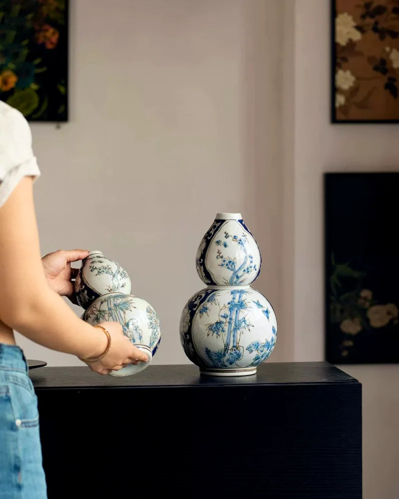 Porcelain Gourd Vase · New Chinese Oriental Decor