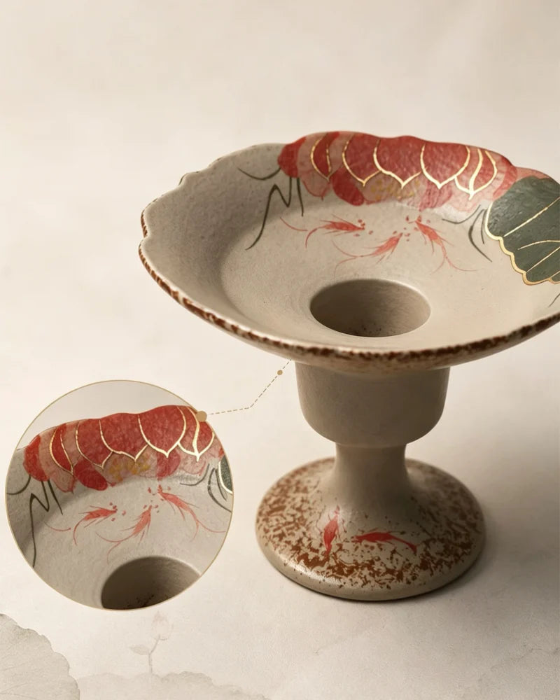 Feng Shui incense holder made from porcelain ceramic, handmade Chinese incense burner for meditation, relaxation and incense rituals