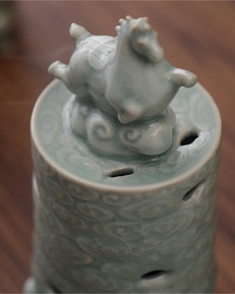 Cloud Rider Horse · Celadon Glaze Incense Burner