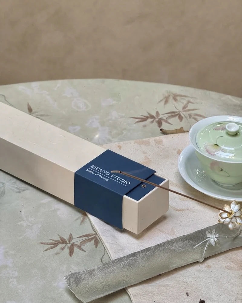 Chinese Five Elements Water incense with tea ware for North Feng Shui and calm home scentscaping